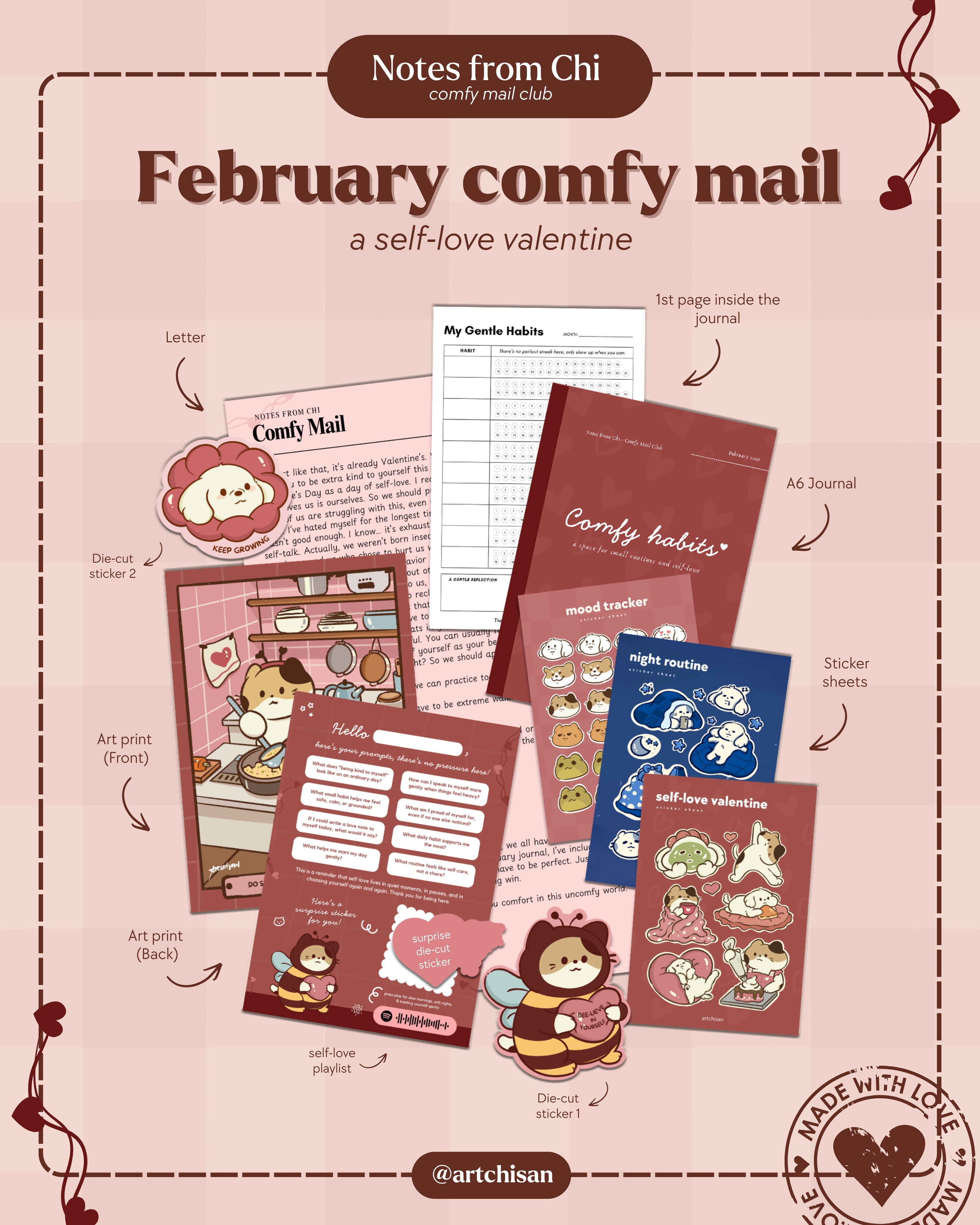 February - A Self-Love Valentine Comfy Mail