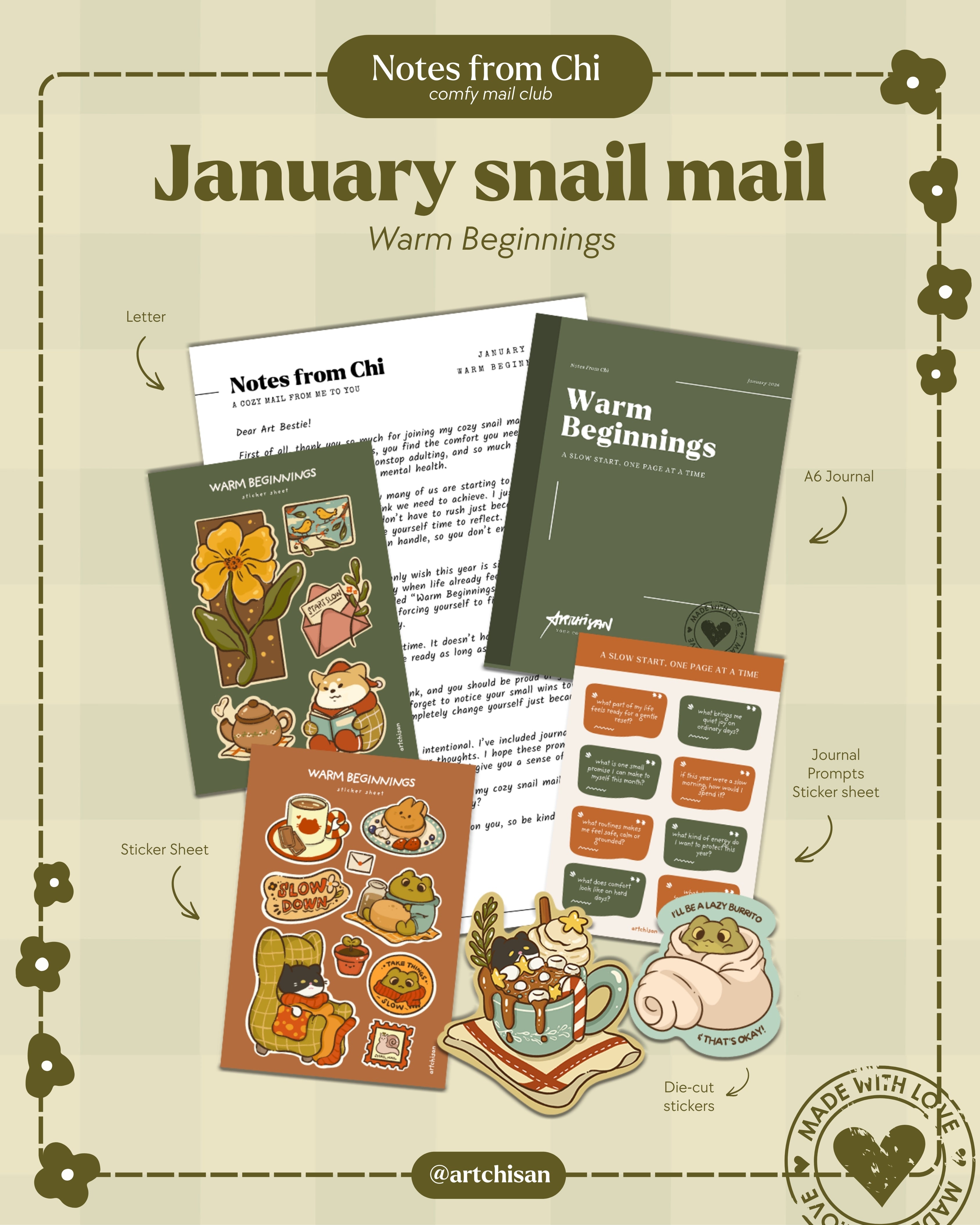 January - Warm Beginnings Comfy Mail