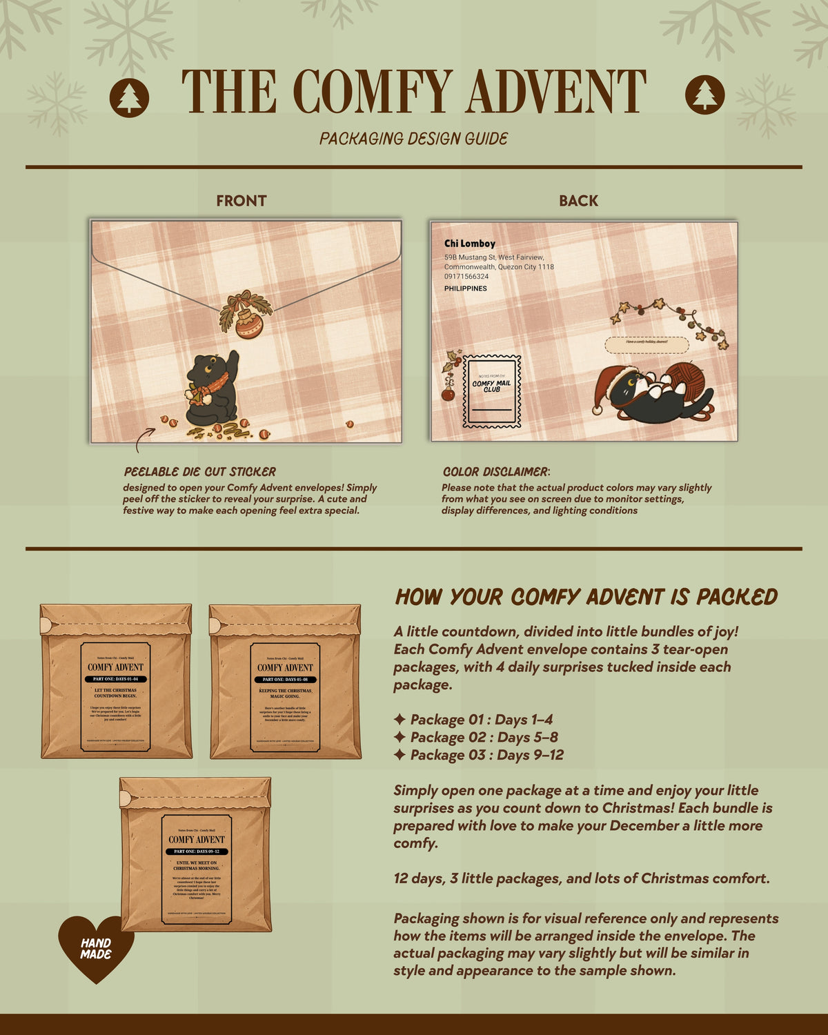 The Comfy Advent (Oct & Nov Mail)