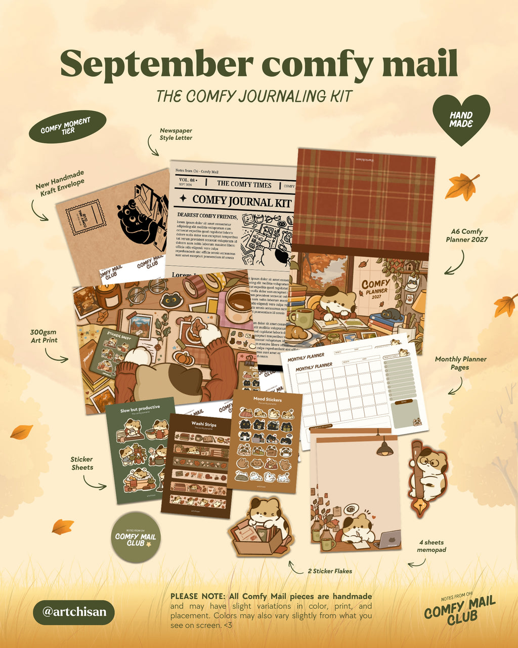 September Comfy Mail - Journaling Kit